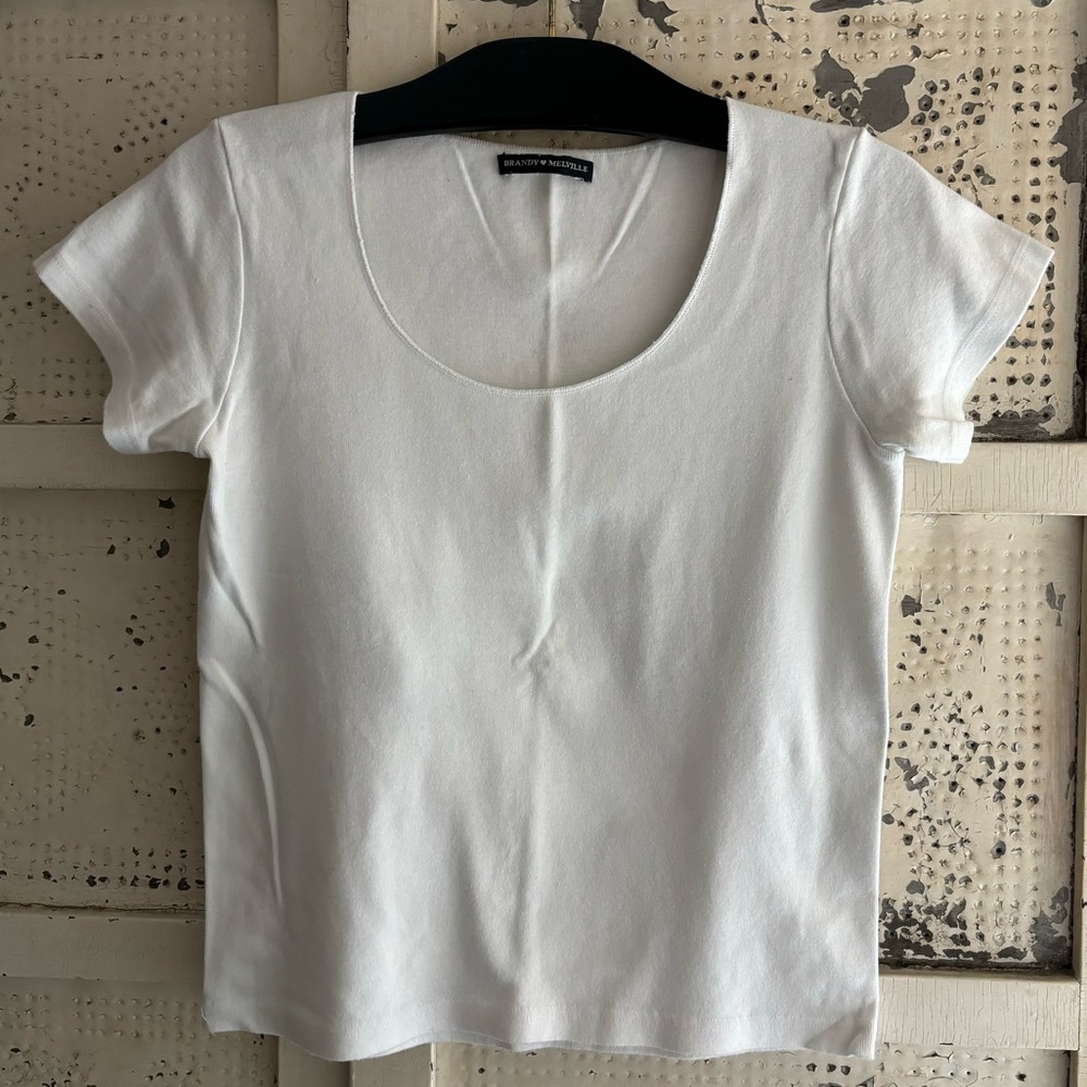 Brandy White Tee